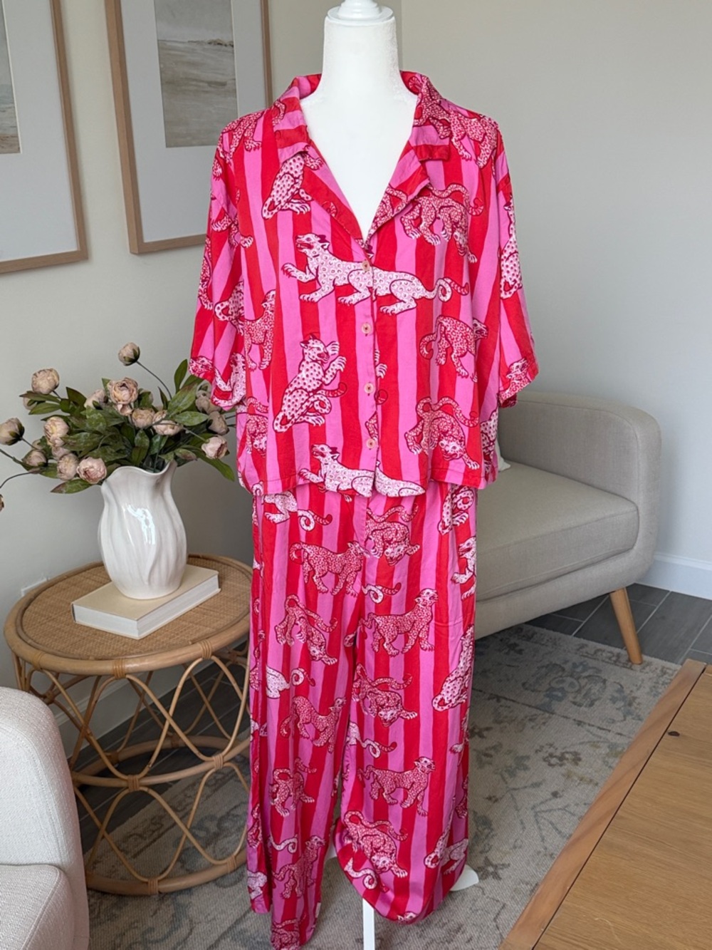 Printfresh Wildest Dreams Striped Leopard Pajama … - image 5